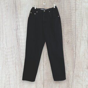 PALMETTOS Vintage 90s High Waist Rise Mom Jeans Black Cotton Rigid Denim Size 9
